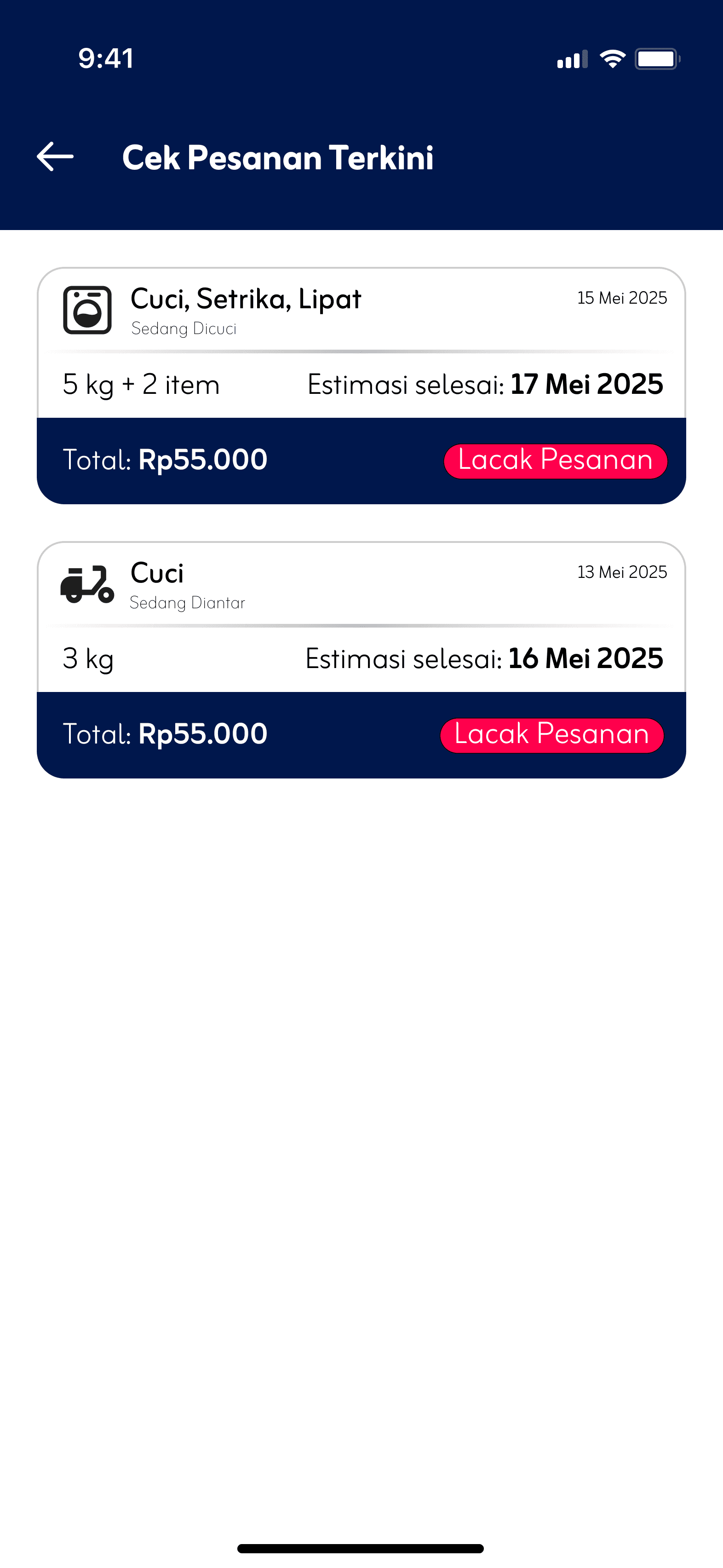 Kiloan App Screenshot 4